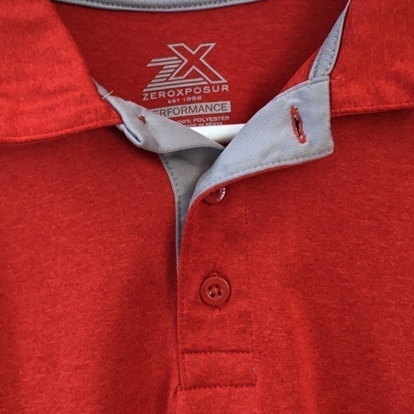 MENS ZeroXposur polo style shirt. Size XL. (18-20). Orange. - Picture 4 of 7